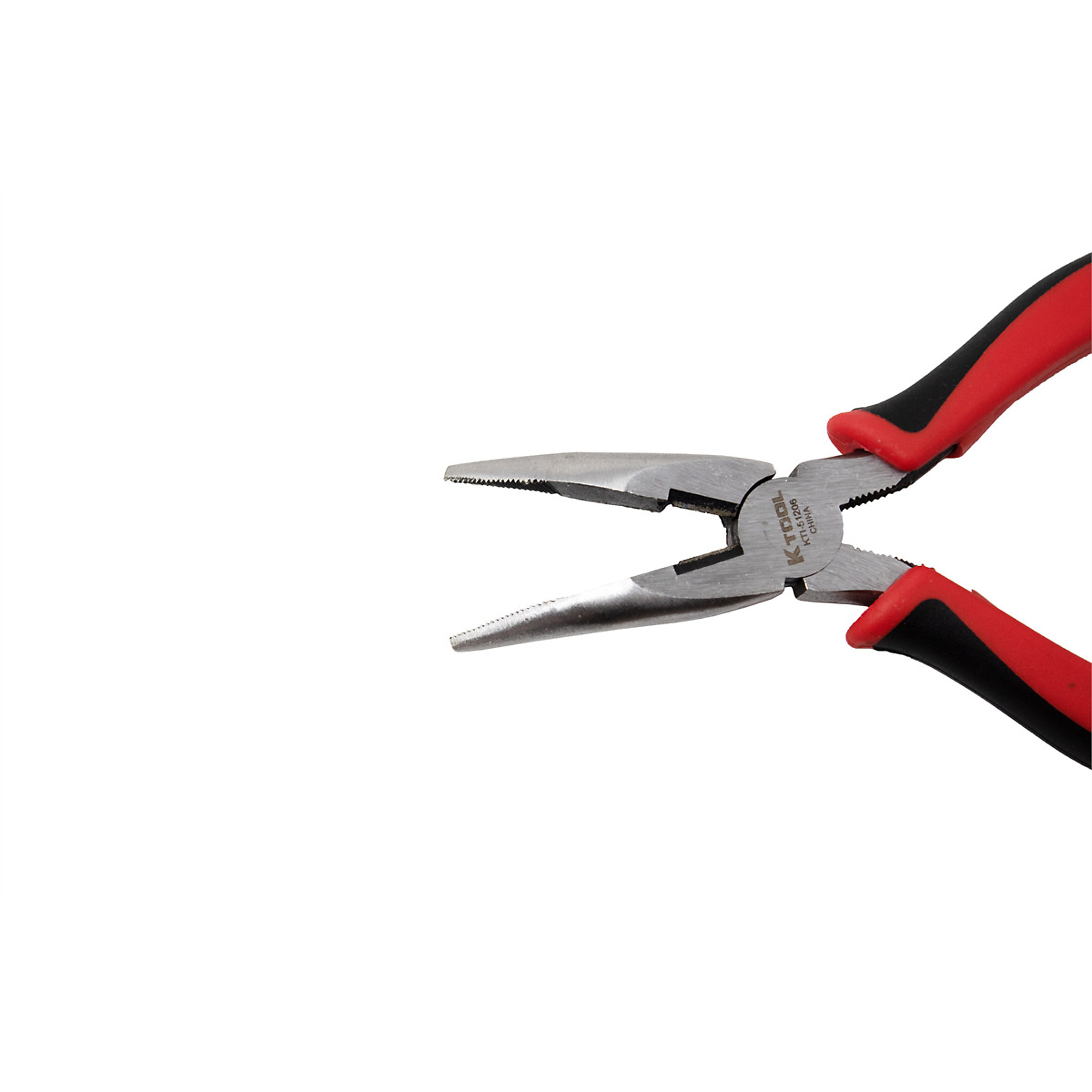 K Tool International Needle Nose Pliers — 6in., Bent Nose, Chrome Vanadium, Non-Slip Vinyl Grip, Model# KTI51206